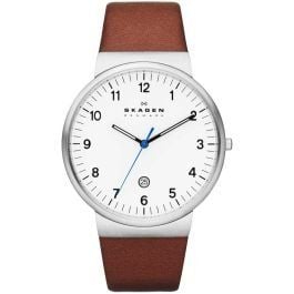 Skagen Ancher Men’s Watch 40mm: Brown Leather & Timeless Style - Amman - Jordan