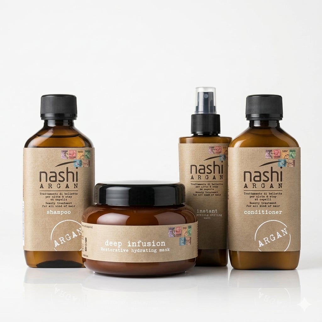 مجموعة Nashi Argan للعناية بالشعر