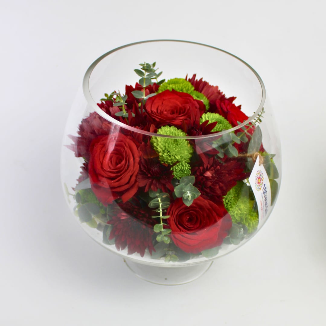 Red Roses Fish Bowl