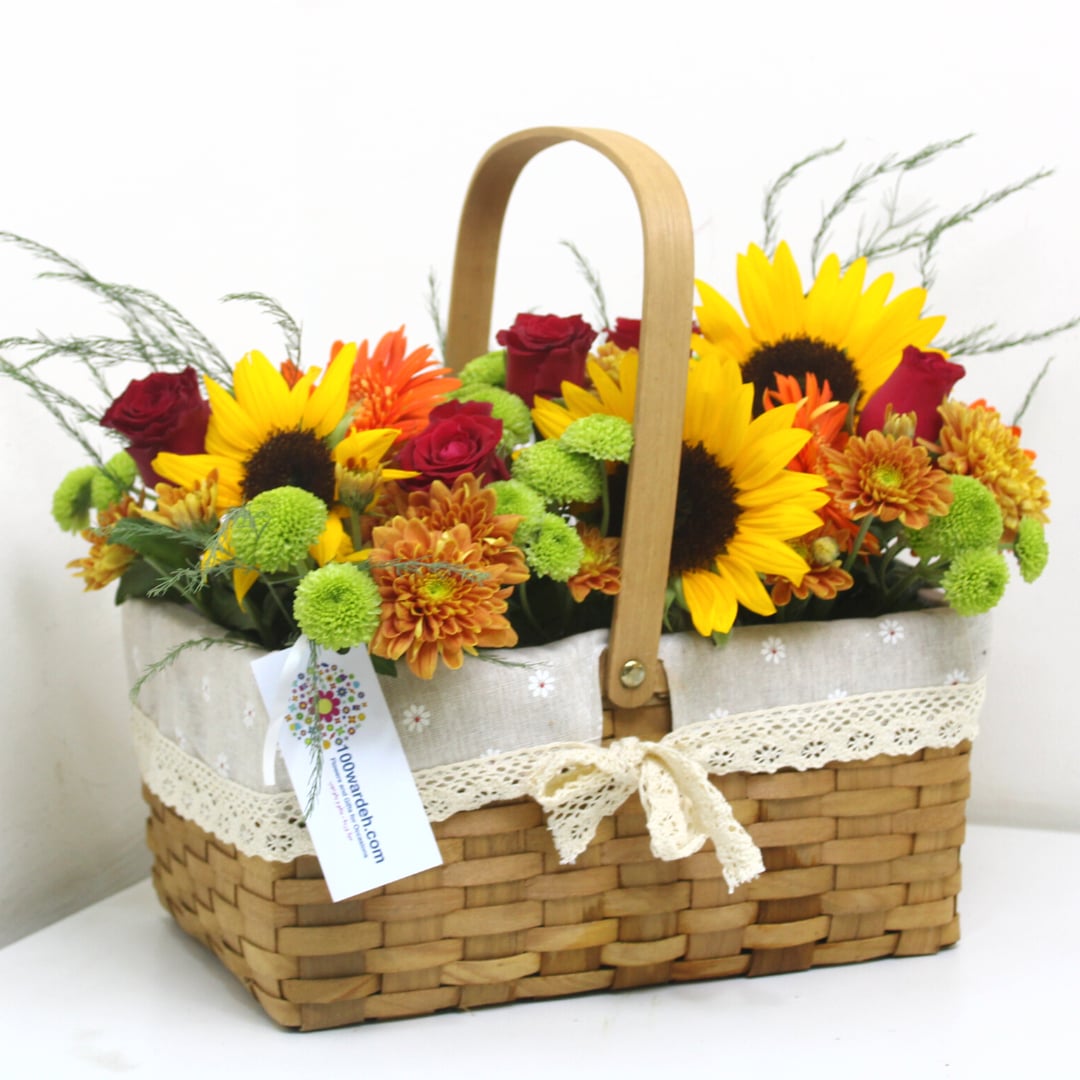 Sunflower Smiles Basket