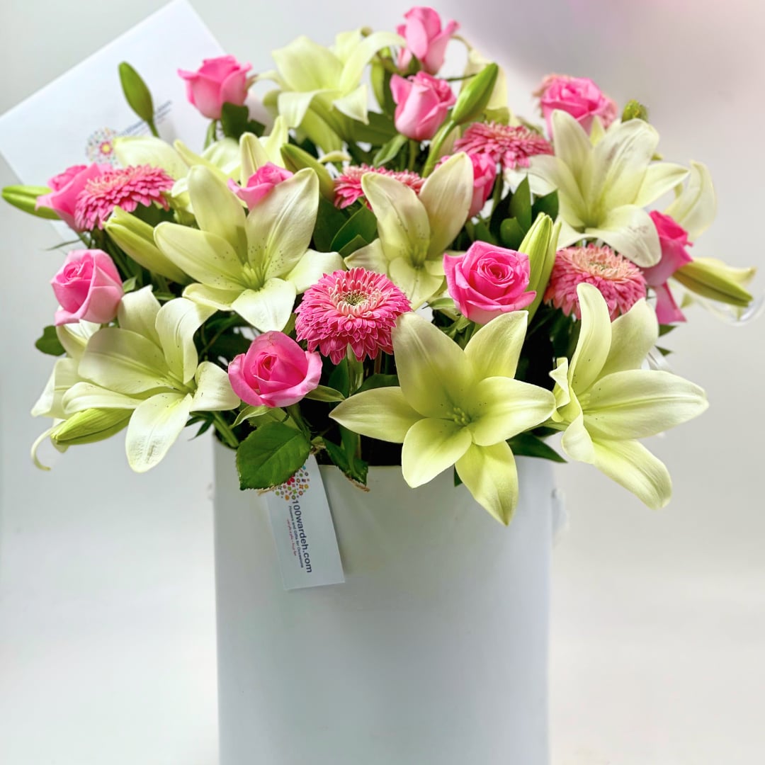 Pink and White Floral Box