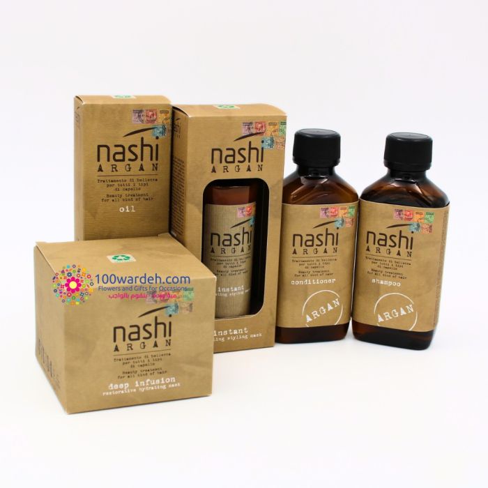 【未開封】nashi ARGAN OIL 100ml 3本セット Argan oil package | Shampoo conditioner oil amman jordan