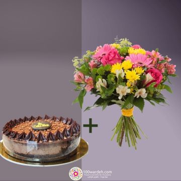 Despacito cake + Flowers bundle (Cake shop)