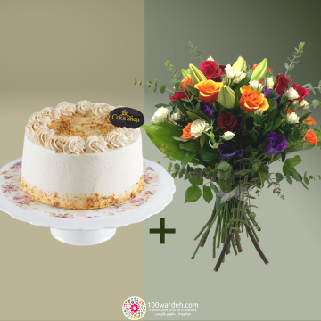 Croquant Caramel Cake + Flowers bundle (cake shop)