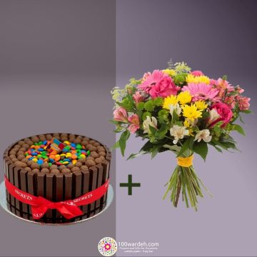 Barrel Smarteis Cake + Flowers bundle (secret cake)
