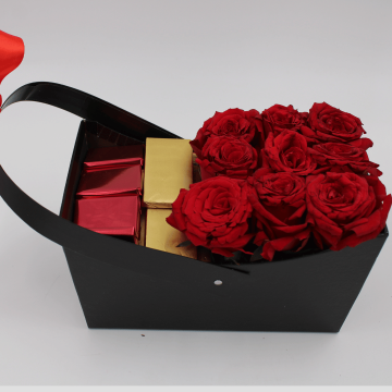 valentine red roses and chocolate box amman jordan