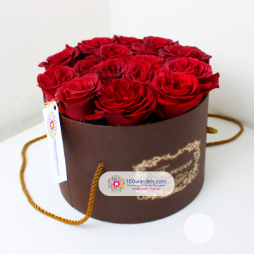 Round box of Red Roses