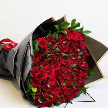 100 red roses bouquet amman jordan flowers delivery 100 wardeh