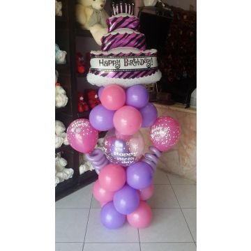 Girls birthday balloon Arrangement