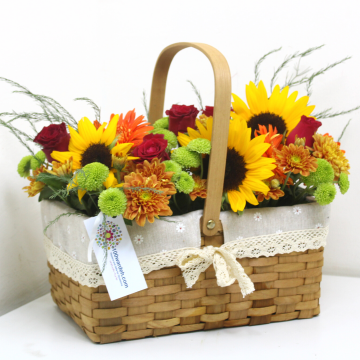 Sunflower Smiles Basket 