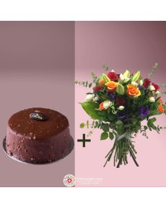 Nutella Cake + Flowers bundle (cake shop)