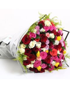 100 Mixed Roses (100 wardeh Special)  