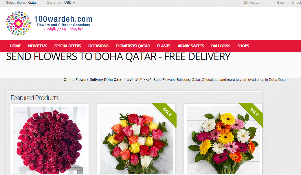 How to send flowers to Doha