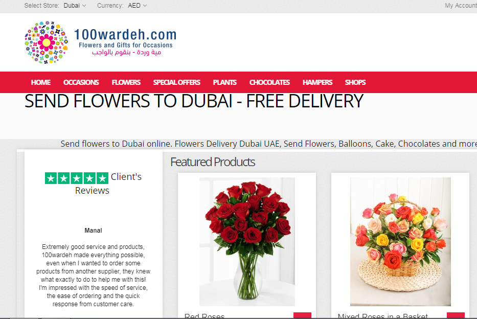 How to send flowers to Dubai
